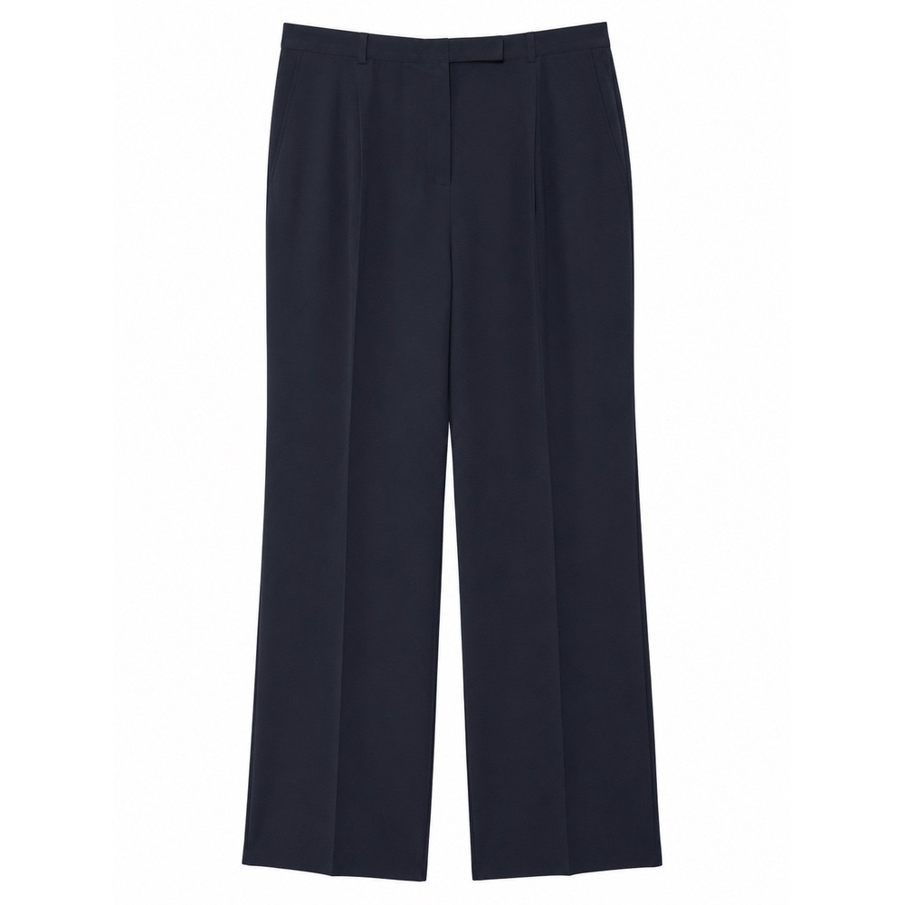 Norton McNaughton Navy Silk Dress Pants Size 14 NWT Classic Tailored MSRP $50